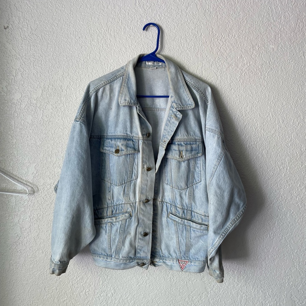 Vintage George Marciano For Guess Jean Jacket Light Blue Size L